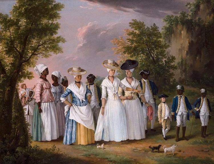 Agostino Brunias Free Women of Color with their Children and Servants in a Landscape Germany oil painting art
